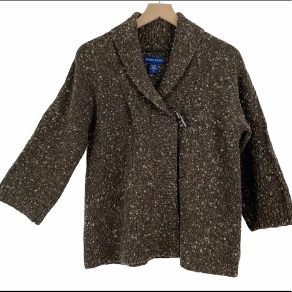 KATEN SCOTT One Button Cardigan Sweater